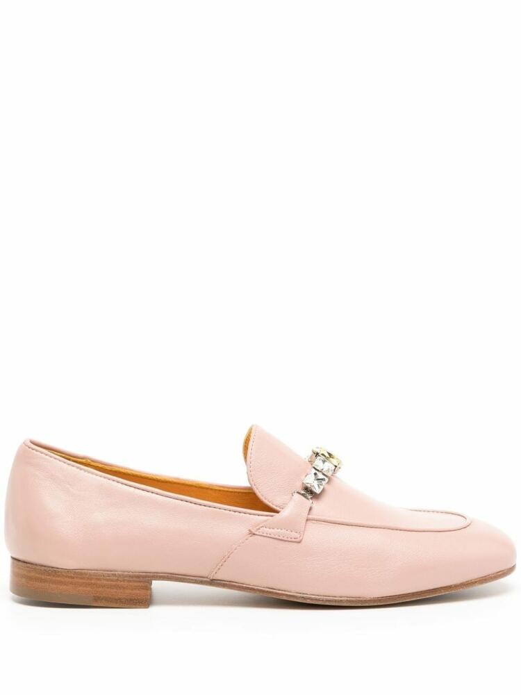 Madison.Maison crystal-embellished flat loafers - Pink Cover