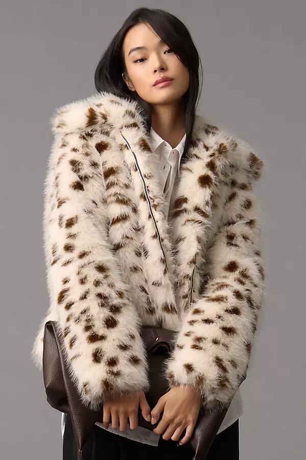 Bernardo Spotted Faux-Fur Jacket Cover