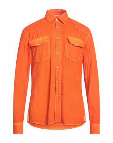 At. p.co Man Shirt Orange Size 15 ½ Cotton Cover