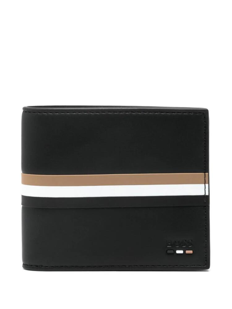 BOSS stripe-detail wallet - Black Cover