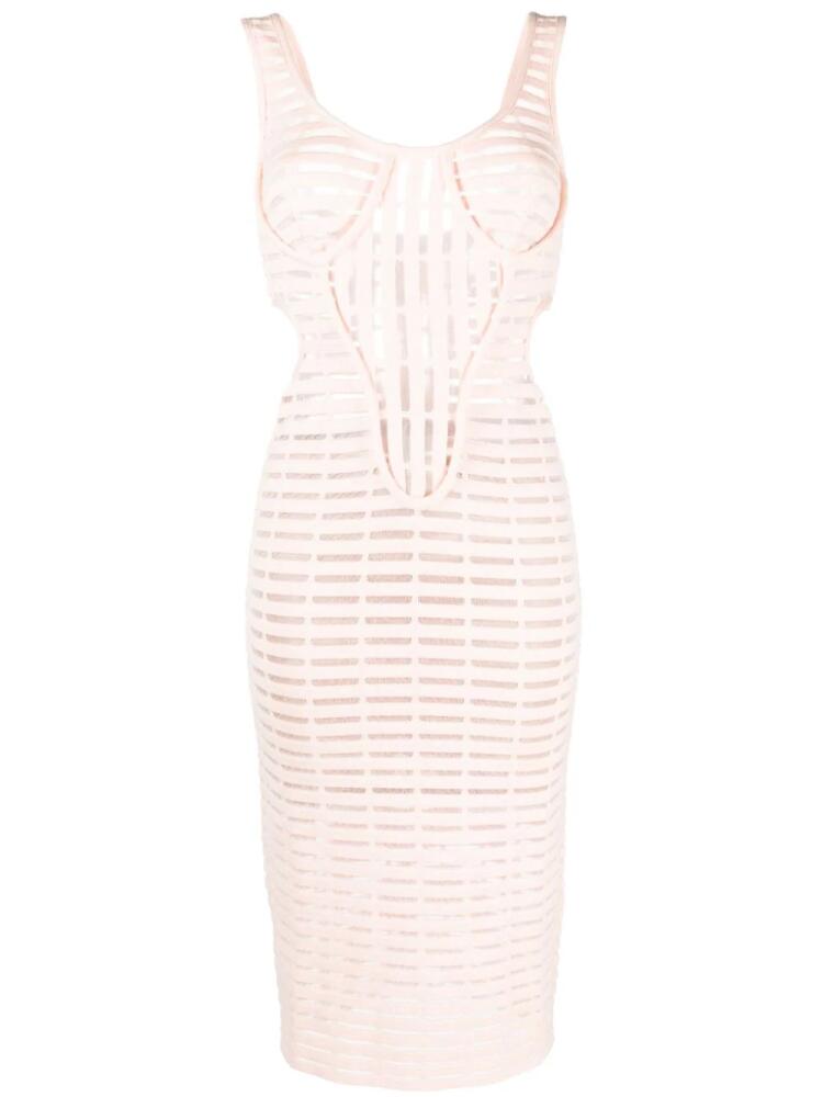 Genny scoop-neck cut-out detailing dress - Pink Cover