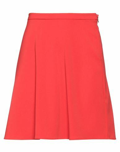 Patrizia Pepe Woman Mini skirt Red Polyester, Elastane Cover