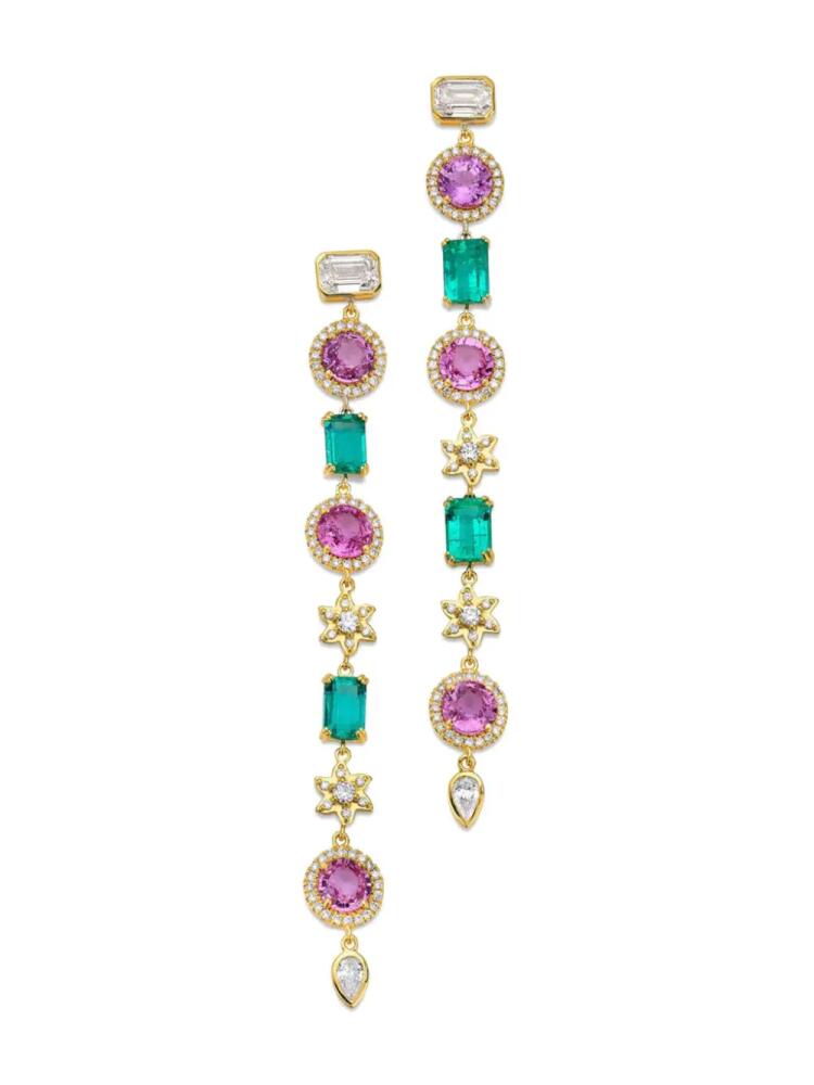 BUDDHA MAMA 20kt yellow gold multi-stone earrings Cover