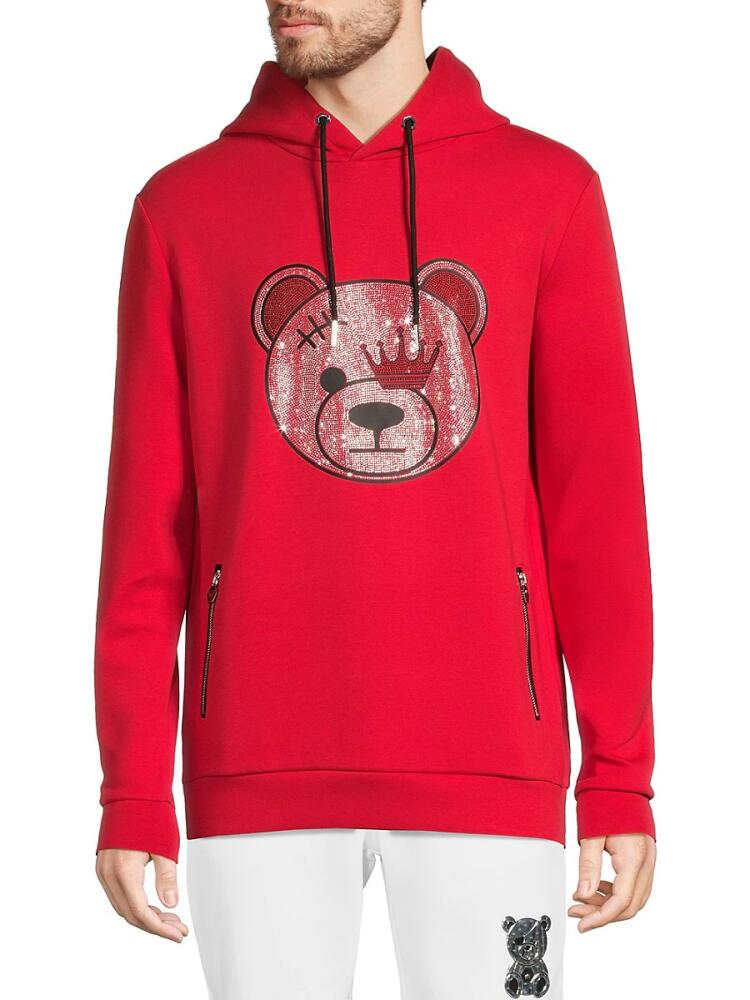 Bertigo Men's Teddymax Embellished Hoodie - Red Cover