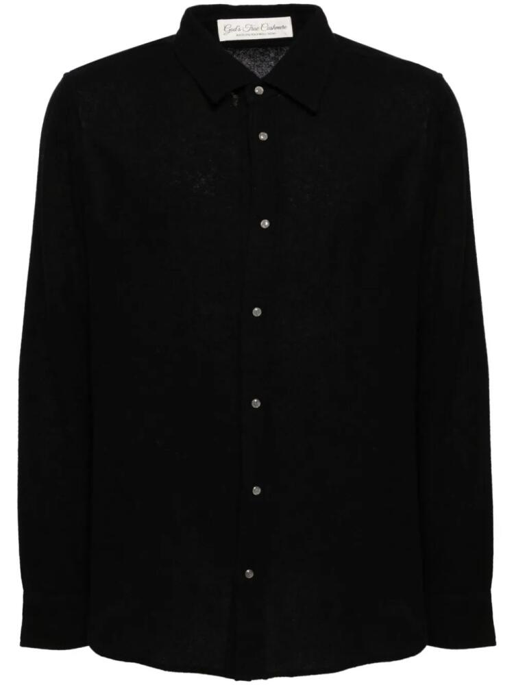 GOD'S TRUE CASHMERE gauze cashmere shirt - Black Cover