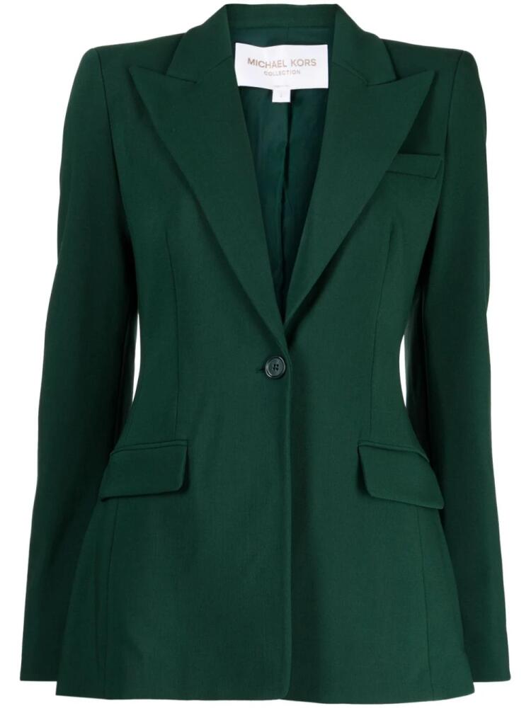 Michael Kors Collection Georgina single-breasted blazer - Green Cover