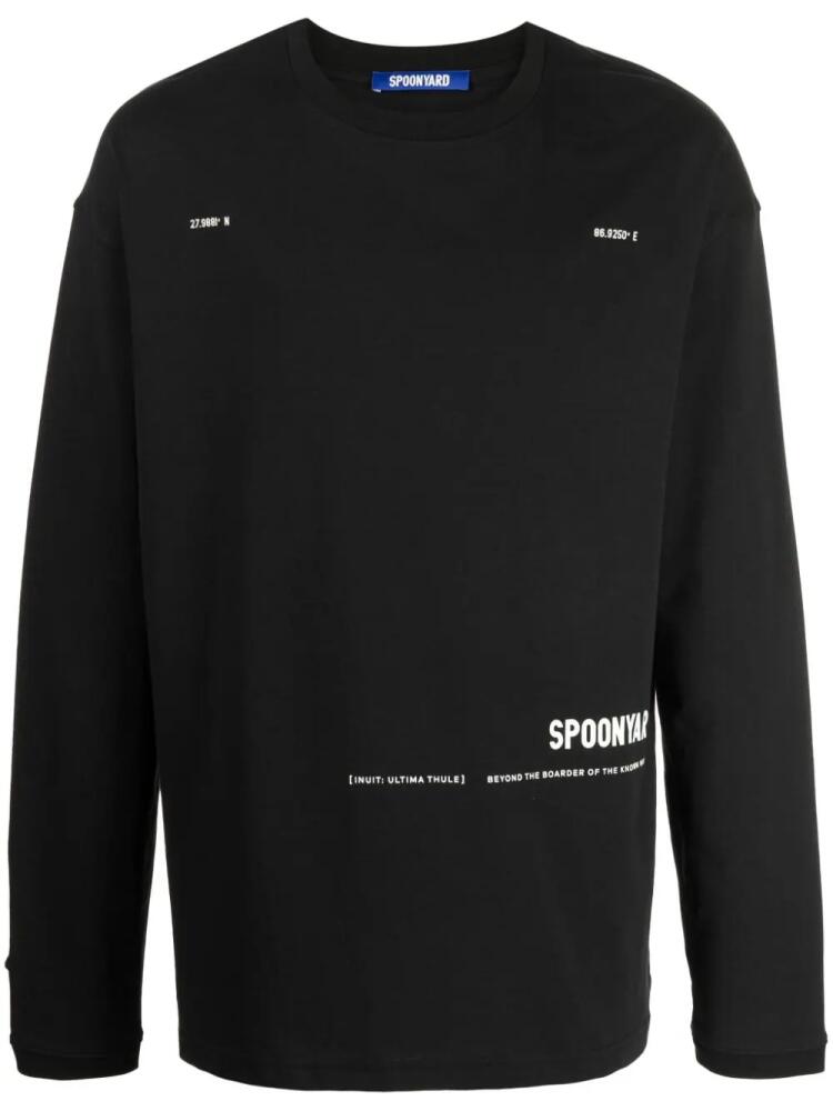 Spoonyard Snow Mountain cotton T-shirt - Black Cover