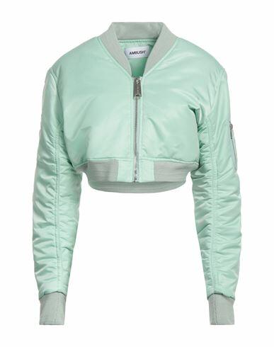 Ambush Woman Jacket Light green Nylon, Acrylic, Wool, Polyurethane, Polyester Cover