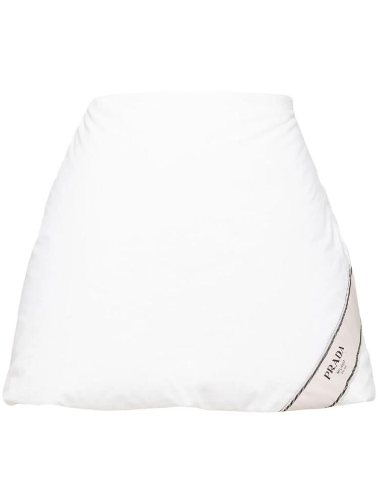 Prada padded cotton miniskirt - White Cover