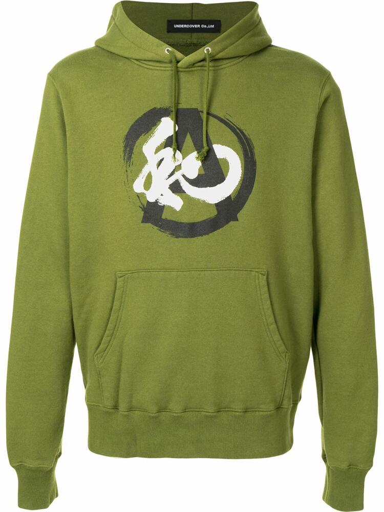 Undercover graphic print hoodie - Green Cover