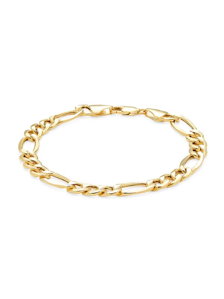 Saks Fifth Avenue Made in Italy Men's 14K Yellow Gold Figaro Chain Bracelet Cover