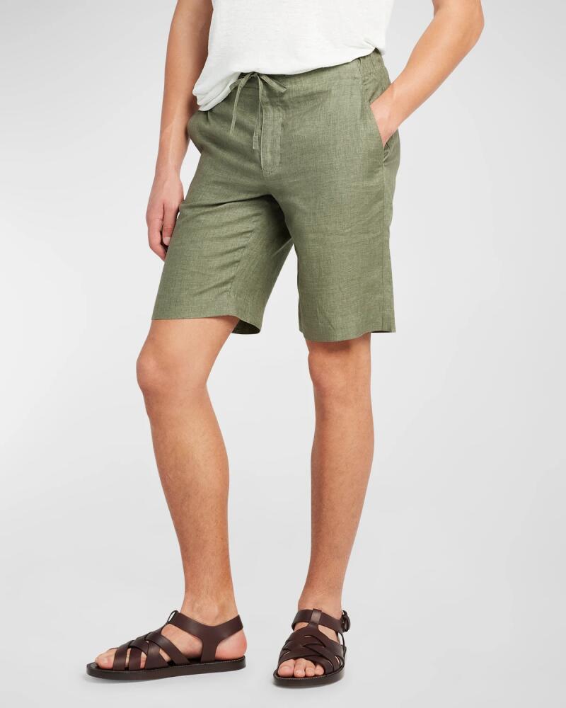 Loro Piana Men's Linen Drawstring Bermuda Shorts Cover