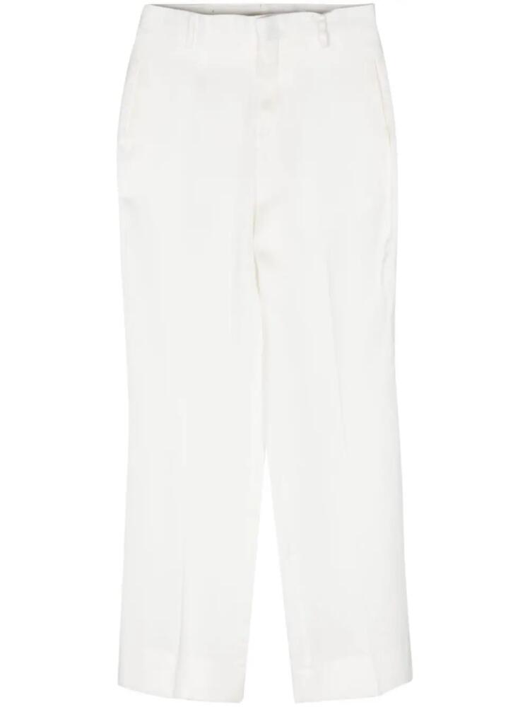 Briglia 1949 velvet wide-leg trousers - White Cover