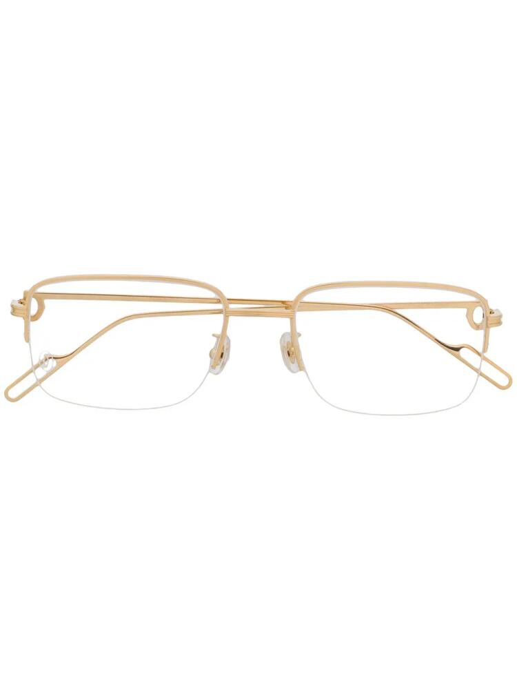 Cartier Eyewear rectangle-frame glasses - Gold Cover