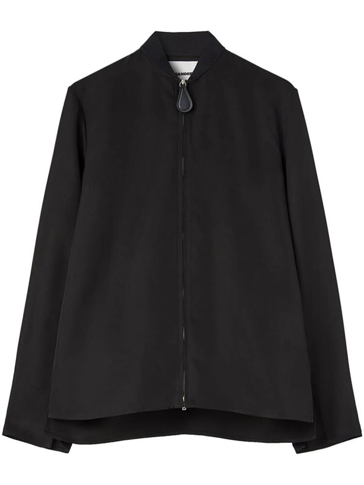 Jil Sander zip-up twill shirt - Black Cover