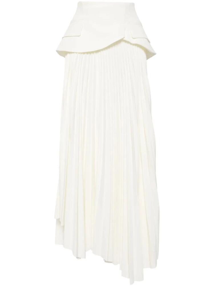 A.W.A.K.E. Mode pleated maxi skirt - Neutrals Cover