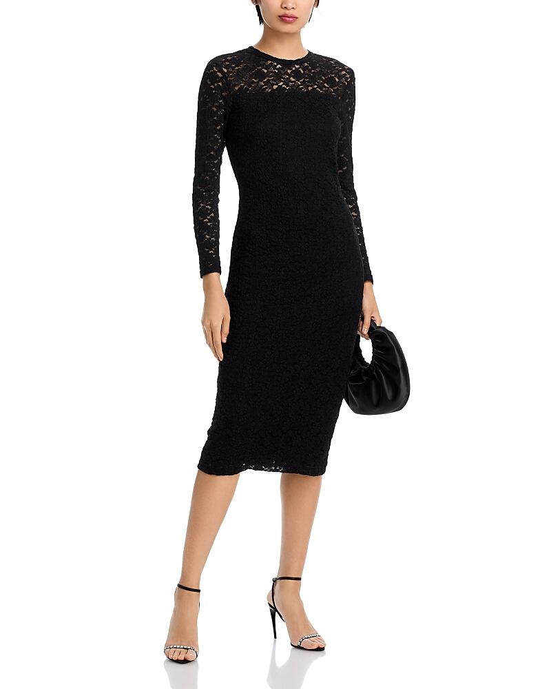 Aqua Puckered Lace Midi Sheath Dress - Exclusive Cover