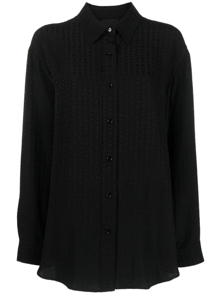 Givenchy logo-print silk shirt - Black Cover