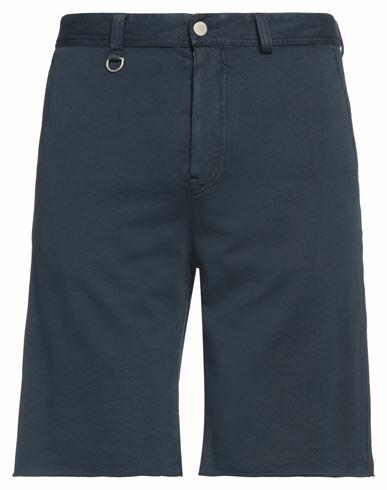 Paolo Pecora Man Shorts & Bermuda Shorts Navy blue Cotton, Elastane Cover