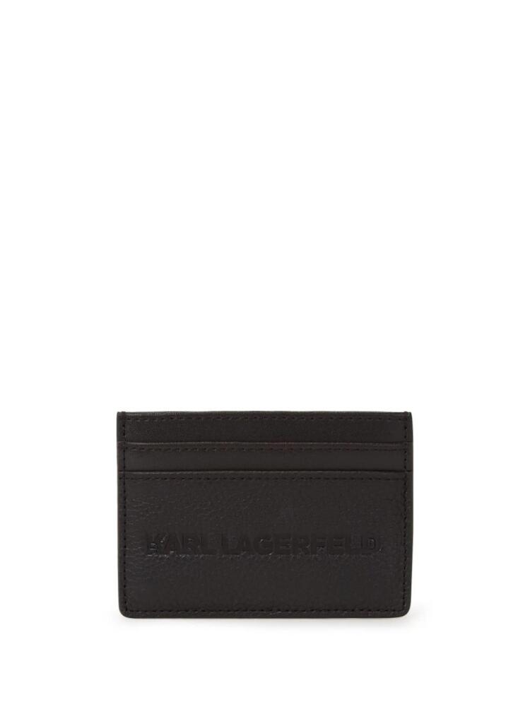 Karl Lagerfeld Essential leather card holder - Black Cover