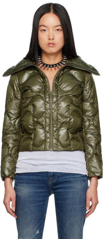 R13 Green Quilted Down Jacket Cover