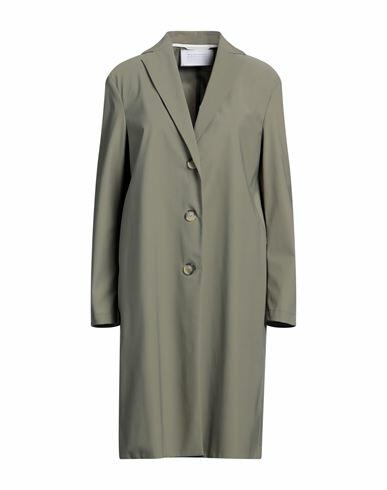 Harris Wharf London Woman Overcoat & Trench Coat Military green Polyester Cover