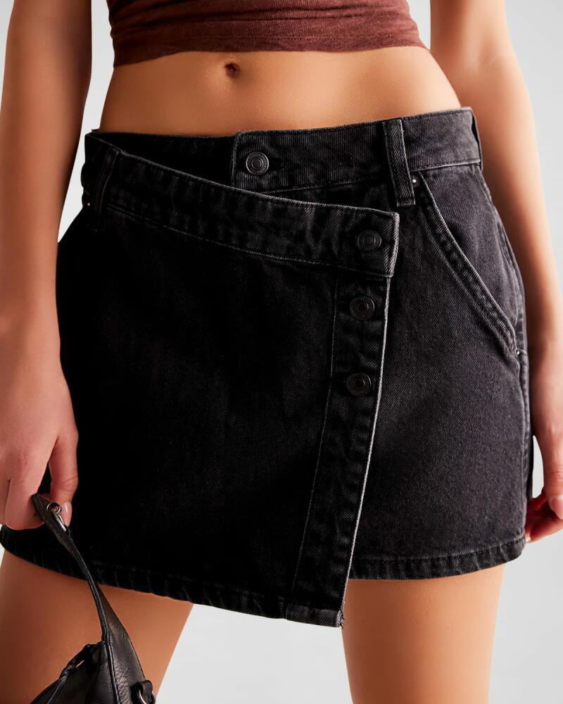 Free People We The Free Wynne Denim Mini Skirt Cover