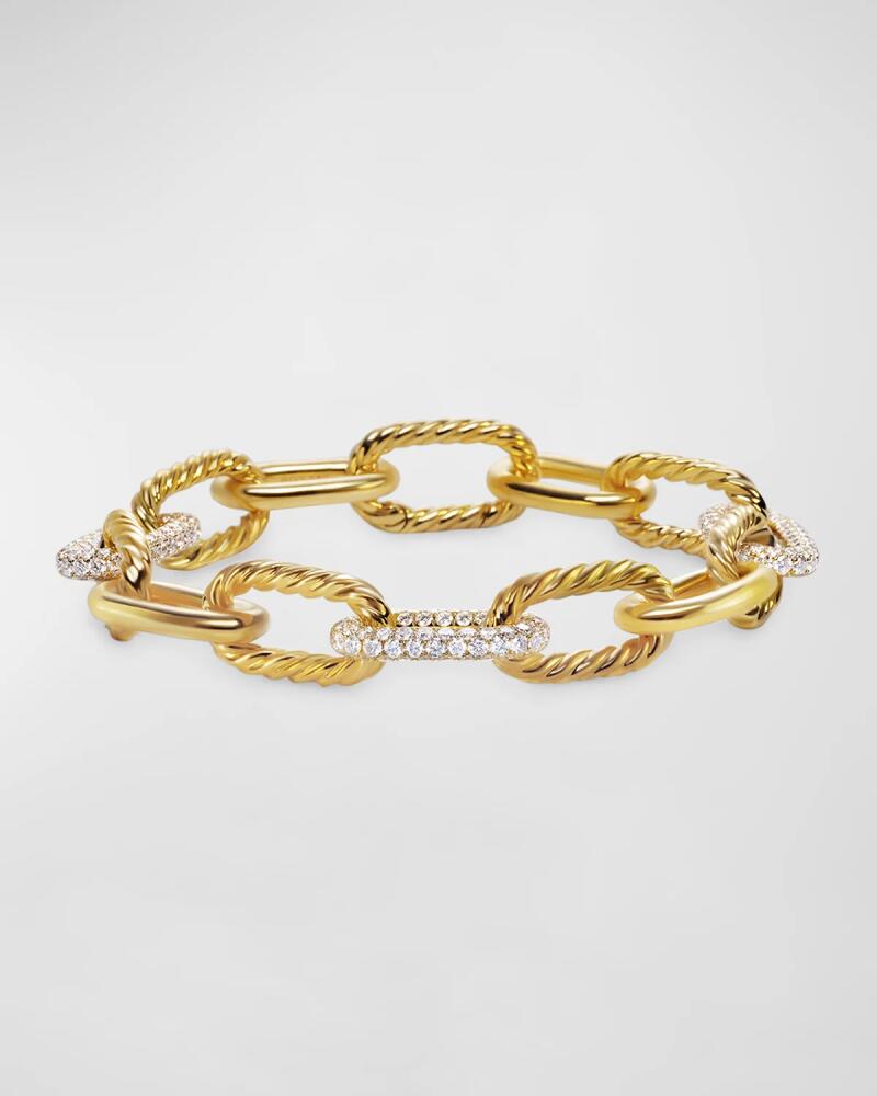 David Yurman Madison Chain Bracelet with Diamonds in 18K Gold, 11mm Cover