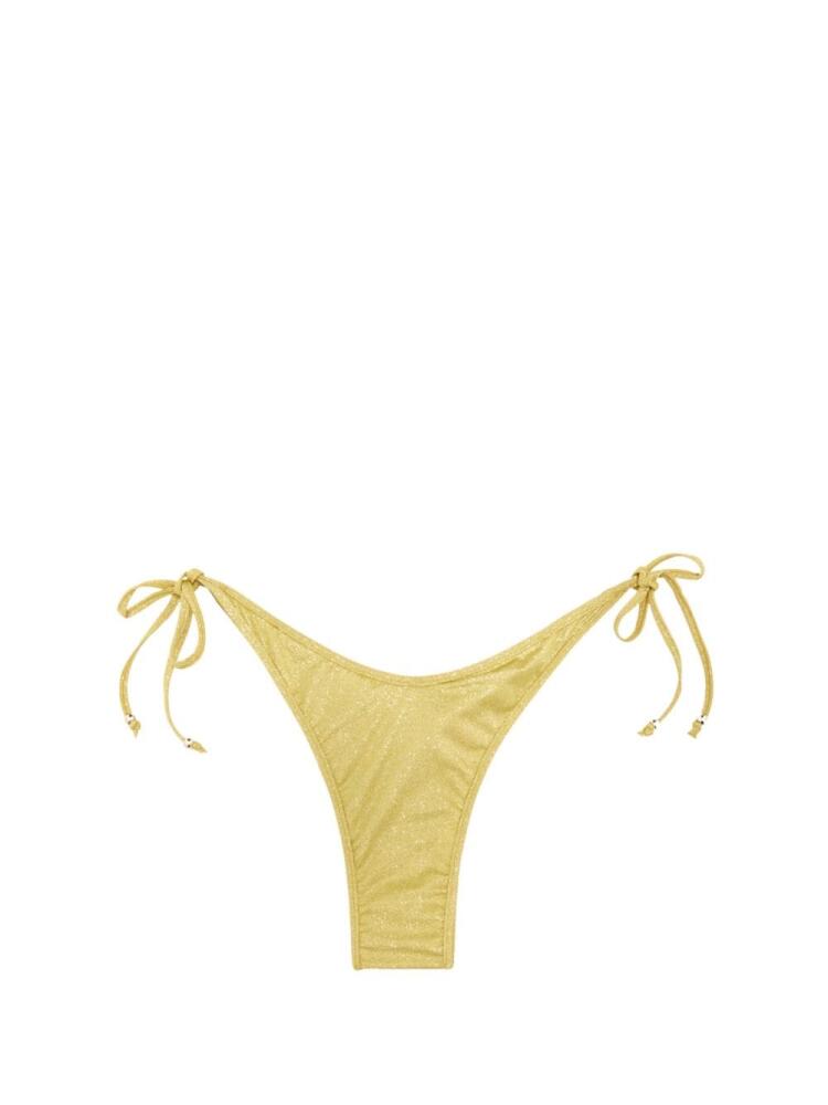 Palm Angels glitter side-tie bikini bottoms - Yellow Cover