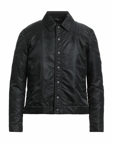 Saint Laurent Man Shirt Black Polyamide, Calfskin Cover