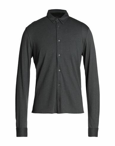 Majestic Filatures Man Shirt Steel grey Lyocell, Cotton Cover