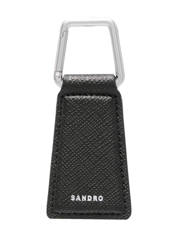 SANDRO logo-debossed keyring - Black Cover