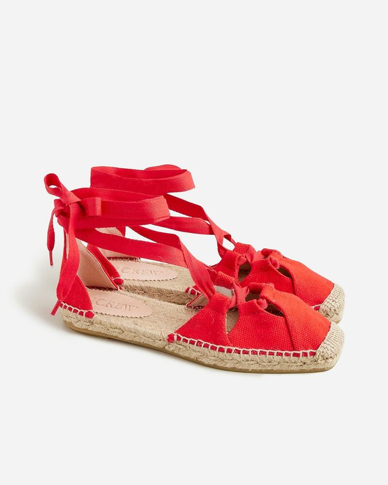 J.Crew Made-in-Spain cutout lace-up espadrilles Cover