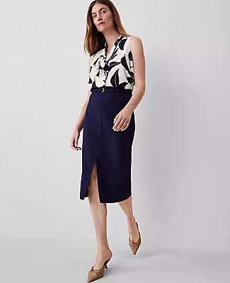 Ann Taylor The Long Pencil Skirt in Textured Drape Cover