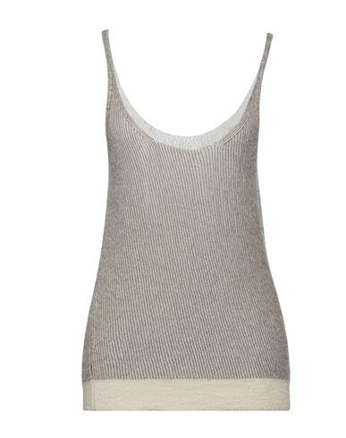 Alysi Woman Top Beige Viscose, Alpaca wool, Mohair wool, Metallic fiber Cover