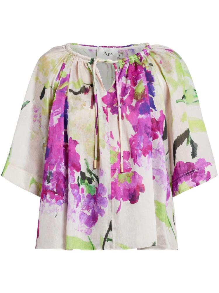 Aje Bridget floral-print blouse - Neutrals Cover