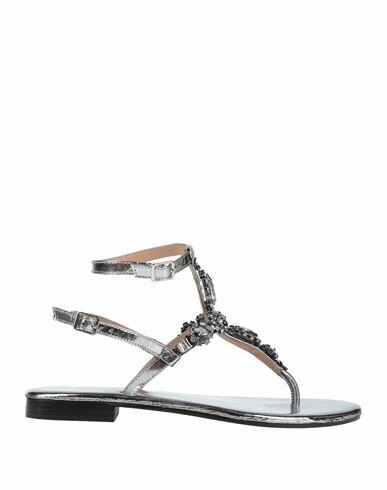 Carlo Pazolini Woman Thong sandal Silver Soft Leather Cover