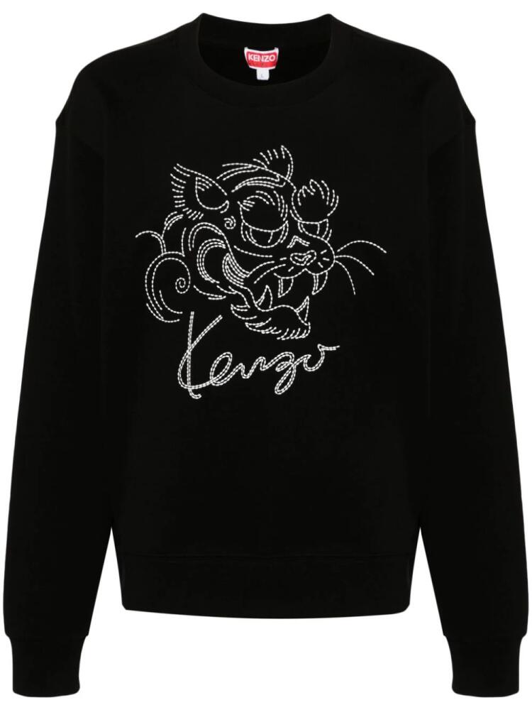 Kenzo tiger-embroidered sweatshirt - Black Cover