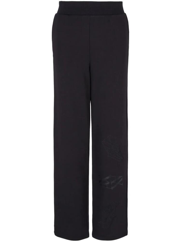 Armani Exchange logo-print track pants - Black Cover