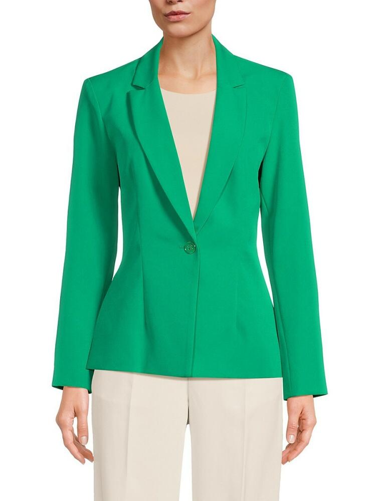 NANETTE nanette lepore Women's Solid Single Breasted Blazer - Cabana Green Cover