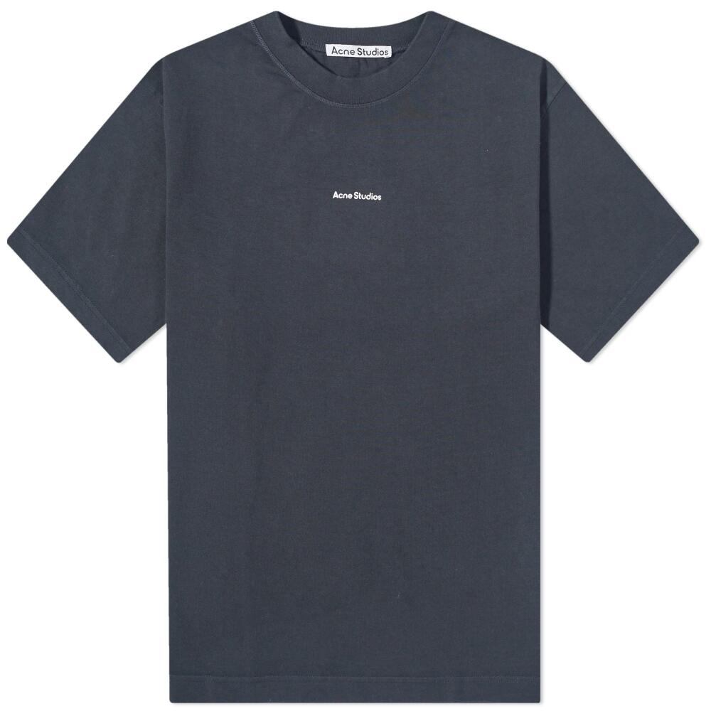 Acne Studios Men's Extorr Stamp Logo T-Shirt in Black Cover