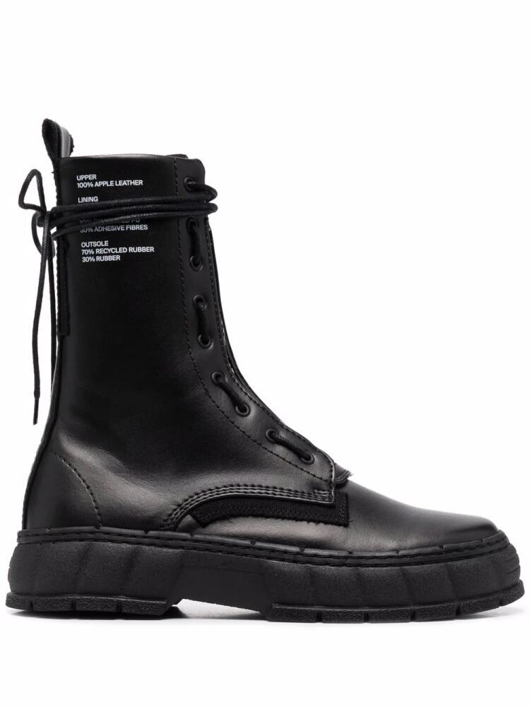 Virón vegan leather combat boots - Black Cover