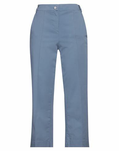 Fedeli Woman Pants Pastel blue Cotton, Elastane Cover