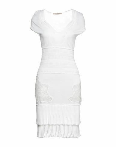 Roberto Cavalli Woman Midi dress Ivory Viscose, Polyamide, Elastane, Cotton, Polyester Cover