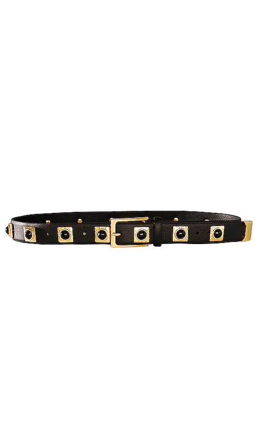 AUREUM Black Studded Belt in Black Cover