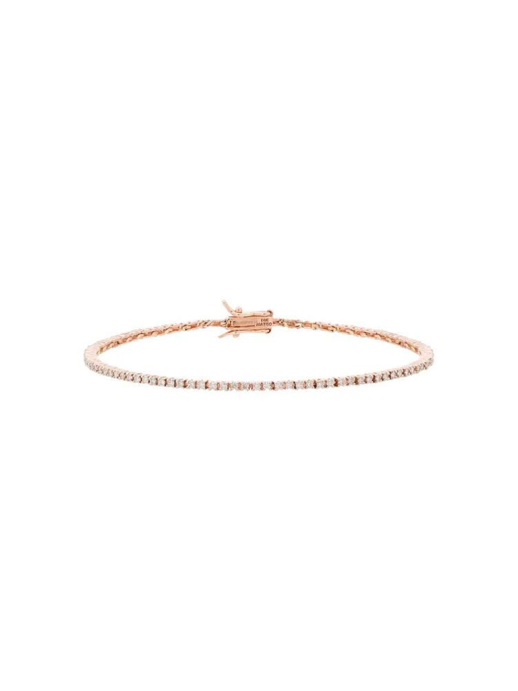 Mateo 14kt rose gold diamond tennis bracelet - Pink Cover