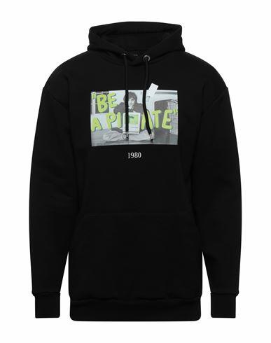 Throwback. Man Sweatshirt Black Cotton Cover