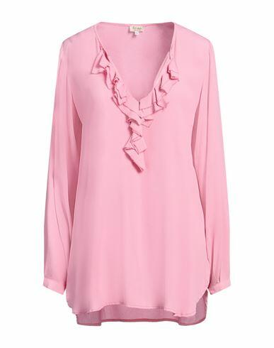 Her Shirt Her Dress Woman Top Pink Viscose, Silk Cover