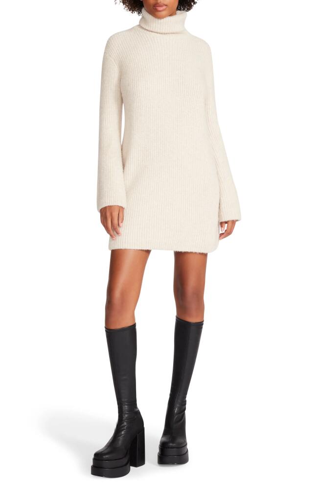 Steve Madden Abbie Long Sleeve Sweater Minidress in Oatmeal Cover