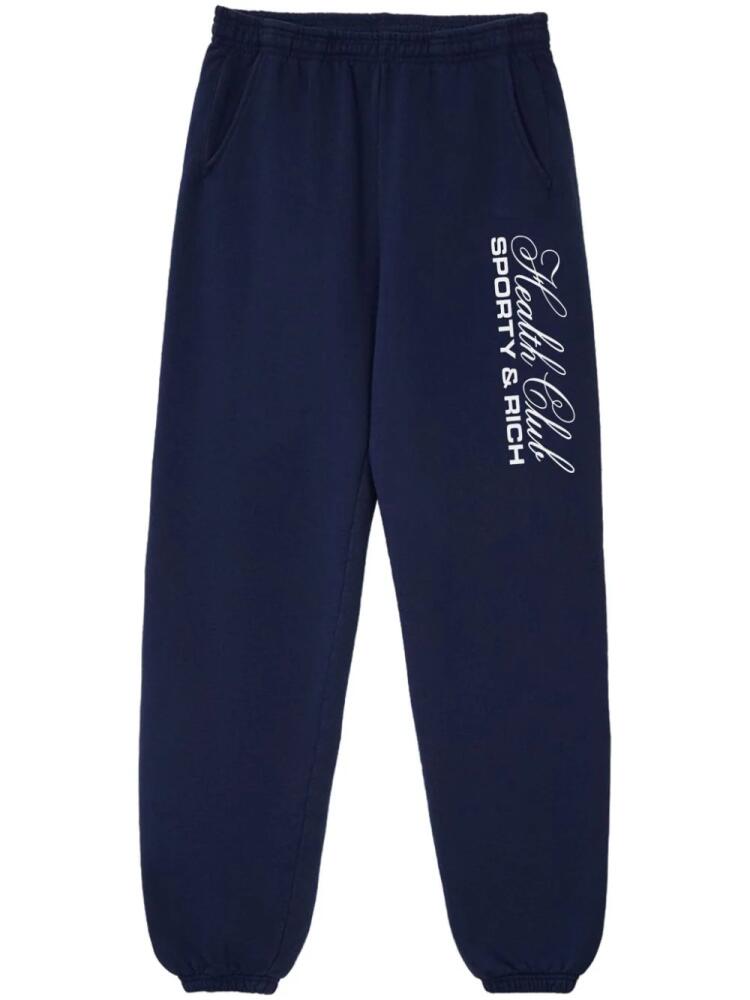 Sporty & Rich Made In USA cotton track pants - Blue Cover